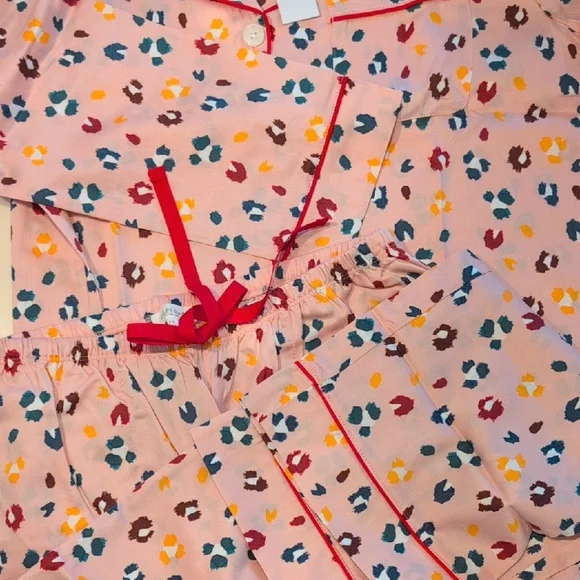 NWT Bed Head Classic Cotton Long Sleeve Pink Pajamas- Fierce Pattern, Size M - Picture 3 of 10